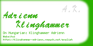 adrienn klinghammer business card